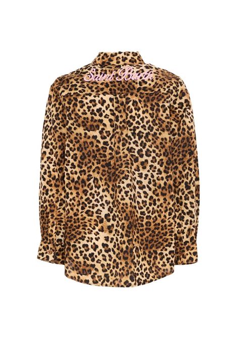 Camicia con stampa SAINT BARTH | BRIG003 MINI BRIGITTE07520L COTTON SAND LEOPARD 19